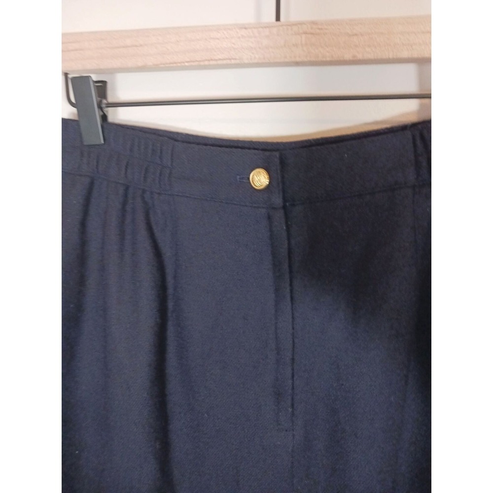 Sag Harbor Womens Size 8 Navy 100% Wool Pencil Skirt Career Office Classic - Picture 3 of 6